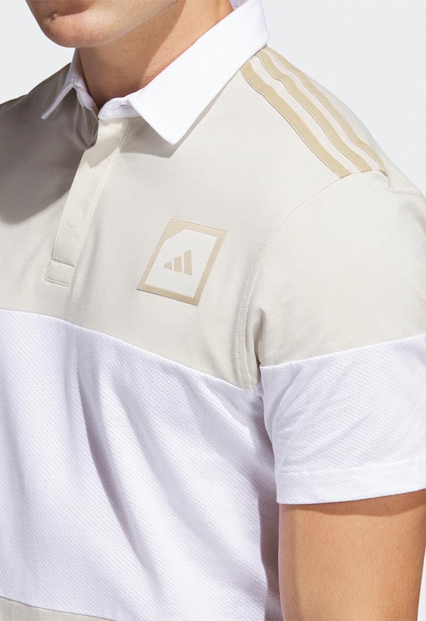 adidas Performance - Adicross block golf polo shirt - clear brown