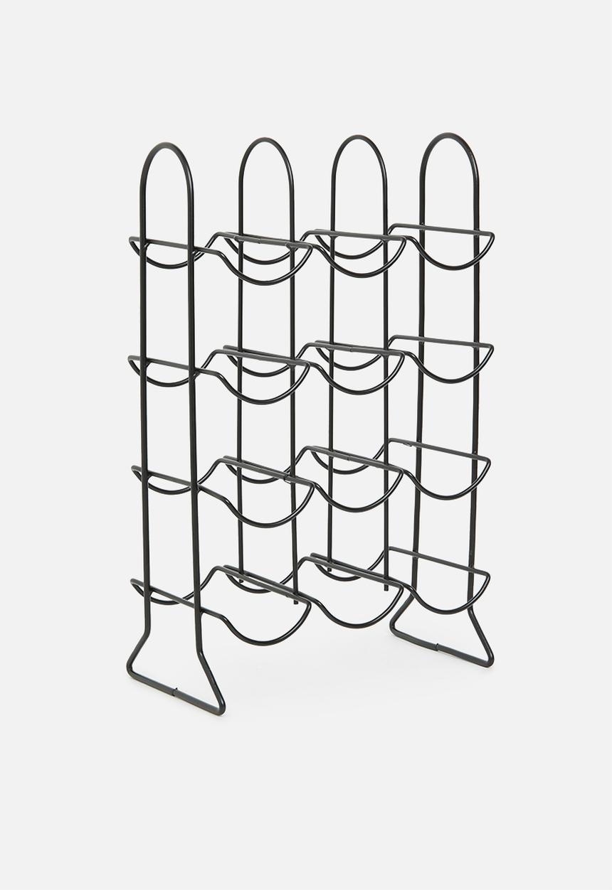 Excellent Houseware - Metal wine rack - black