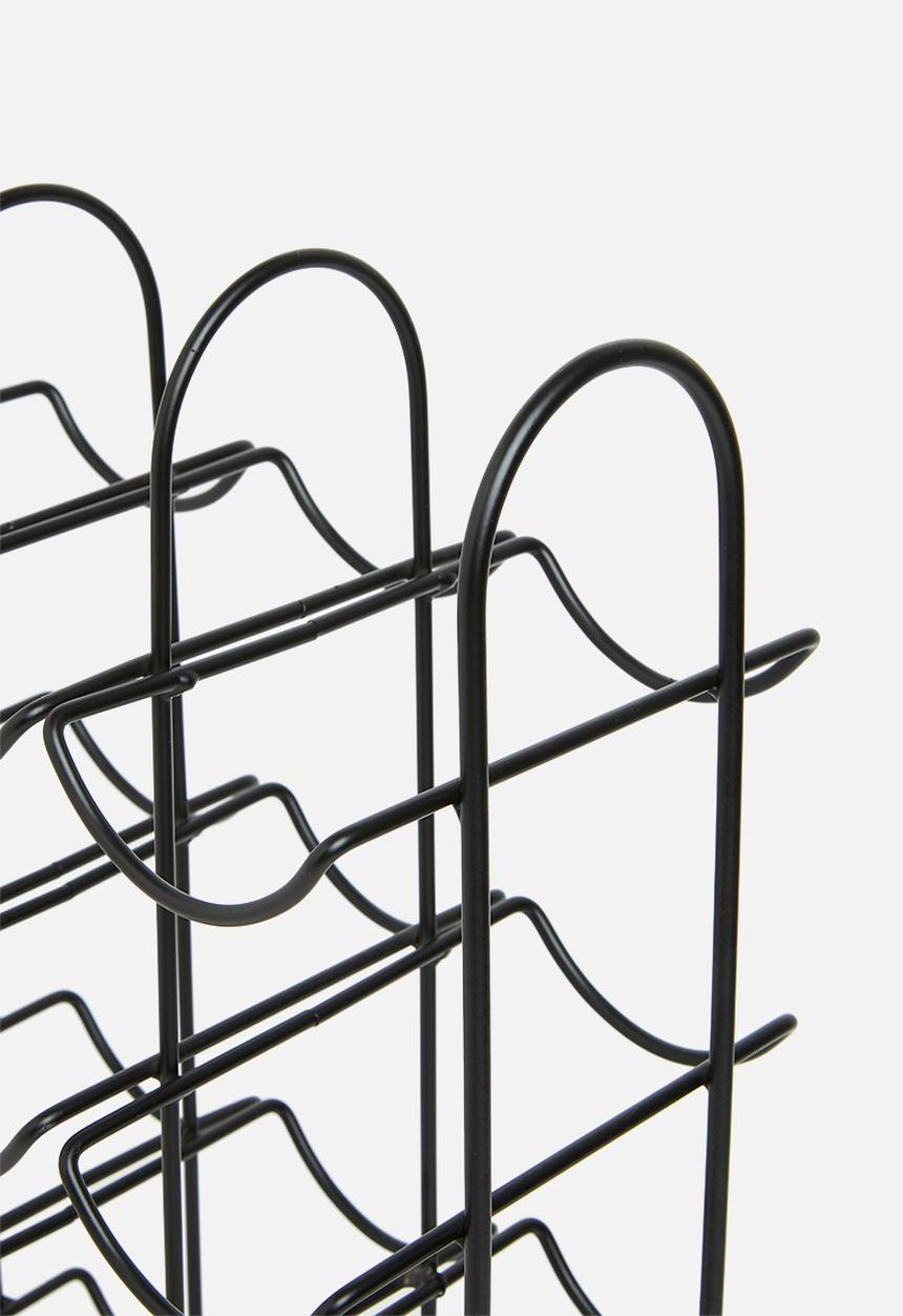 Excellent Houseware - Metal wine rack - black