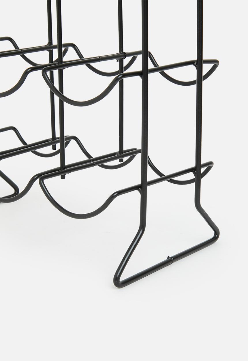Excellent Houseware - Metal wine rack - black
