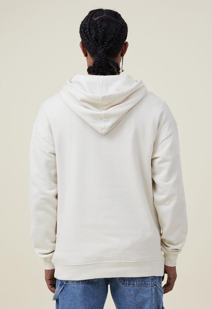 Cotton On - Smiley fleece pullover - lcn smi ecru/smiley 