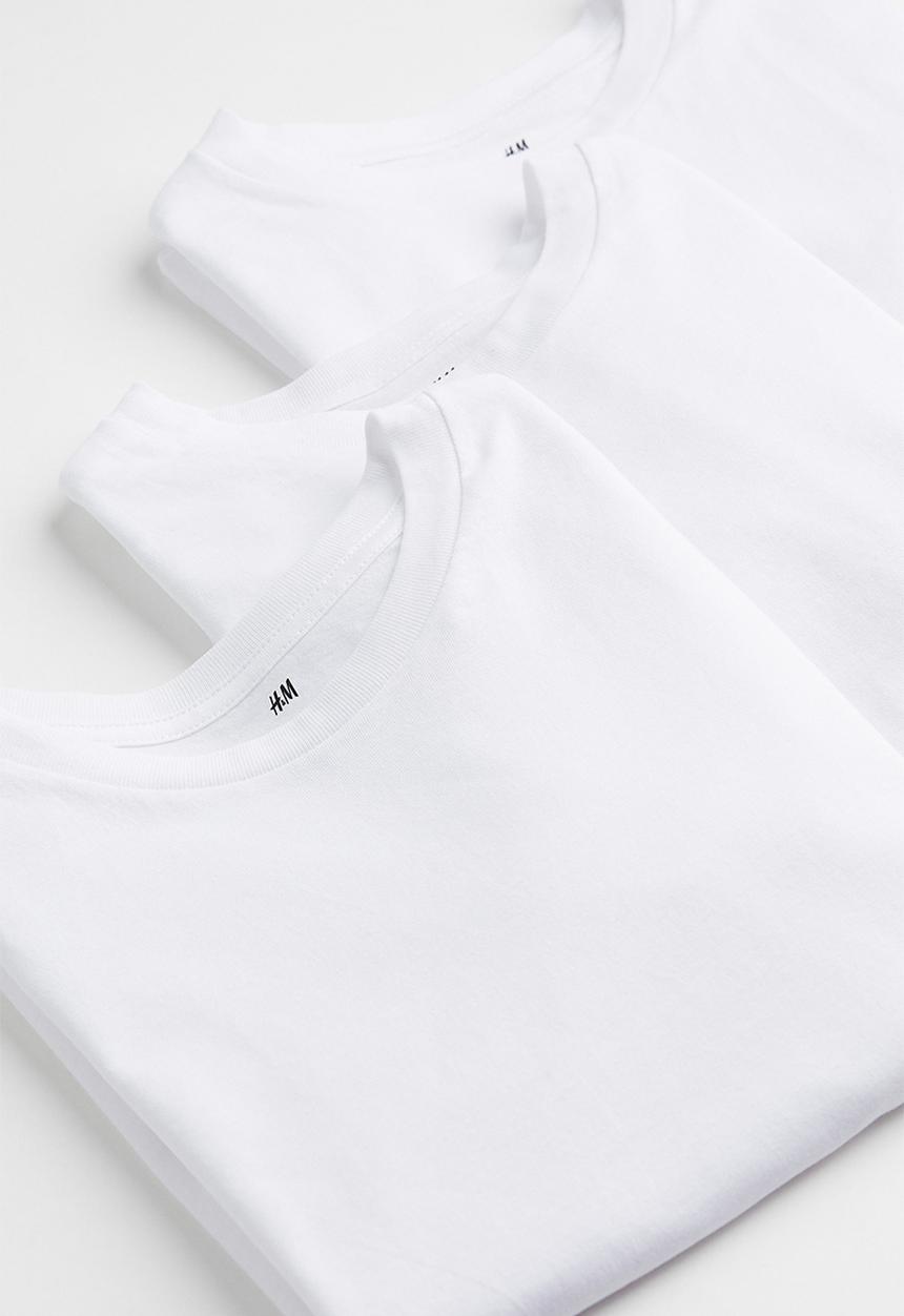 H&M - 3-Pack T-shirts - white