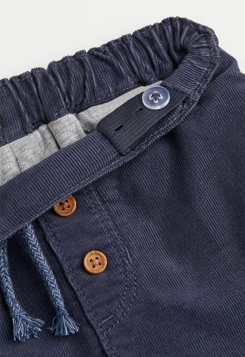 H&M - Fully lined corduroy trousers - navy blue