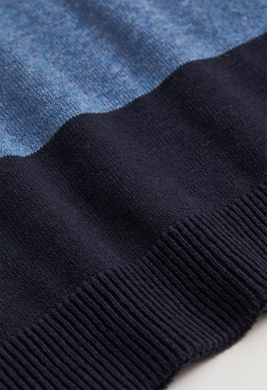 H&M - Jacquard-knit cotton jumper - dark beige/block-coloured