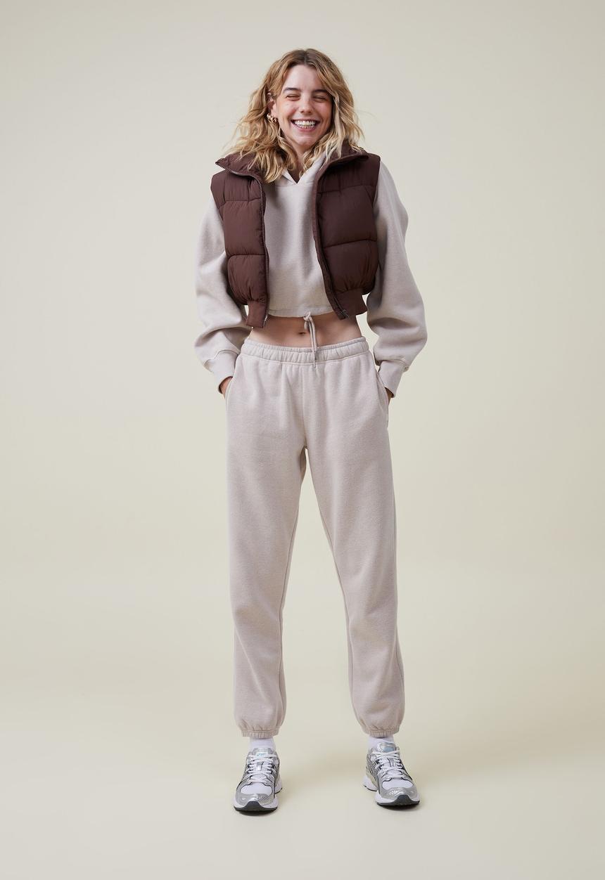 Cotton On - Cropped puffer vest - cedar brown