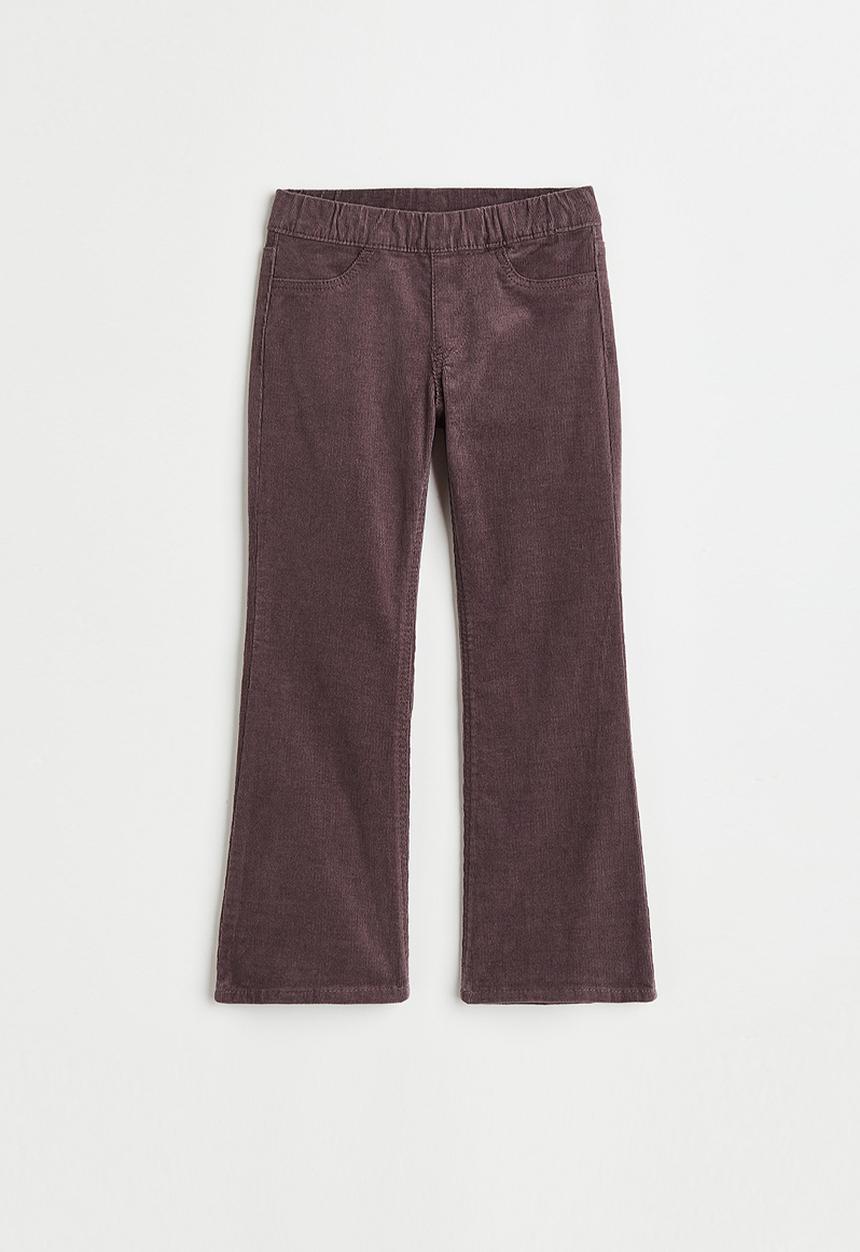 H&M - Flared corduroy trousers - brown-purple