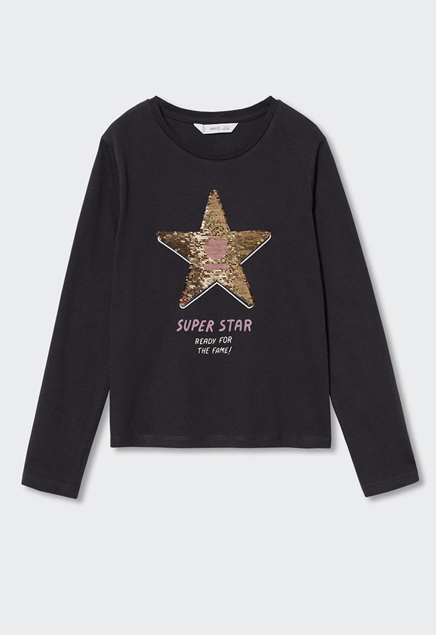 MANGO - T-shirt lolly - charcoal