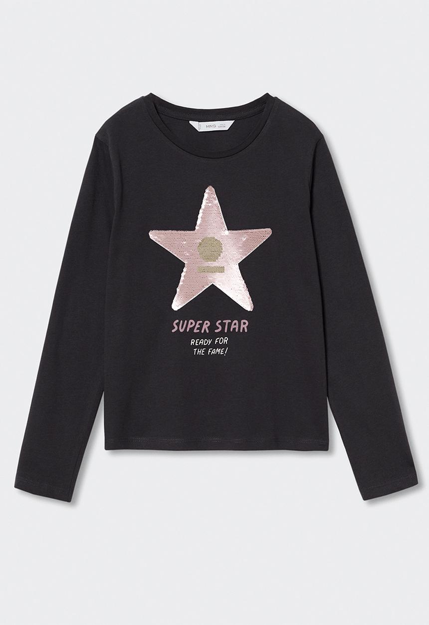 MANGO - T-shirt lolly - charcoal