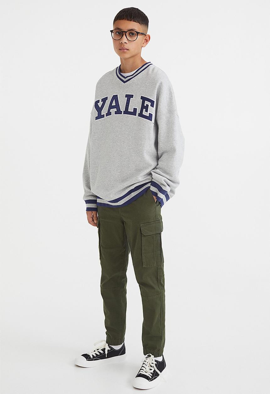 H&M - Cargo trousers - dark khaki green