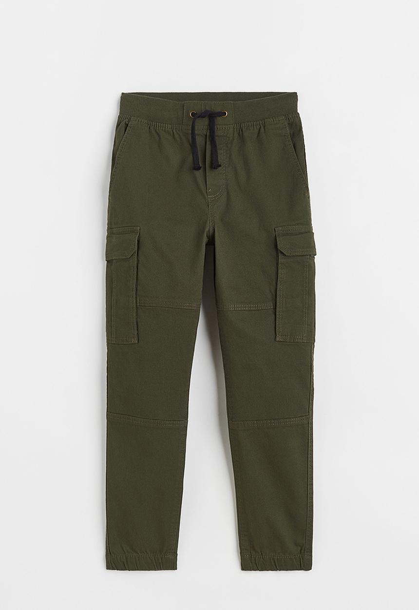 H&M - Cargo trousers - dark khaki green
