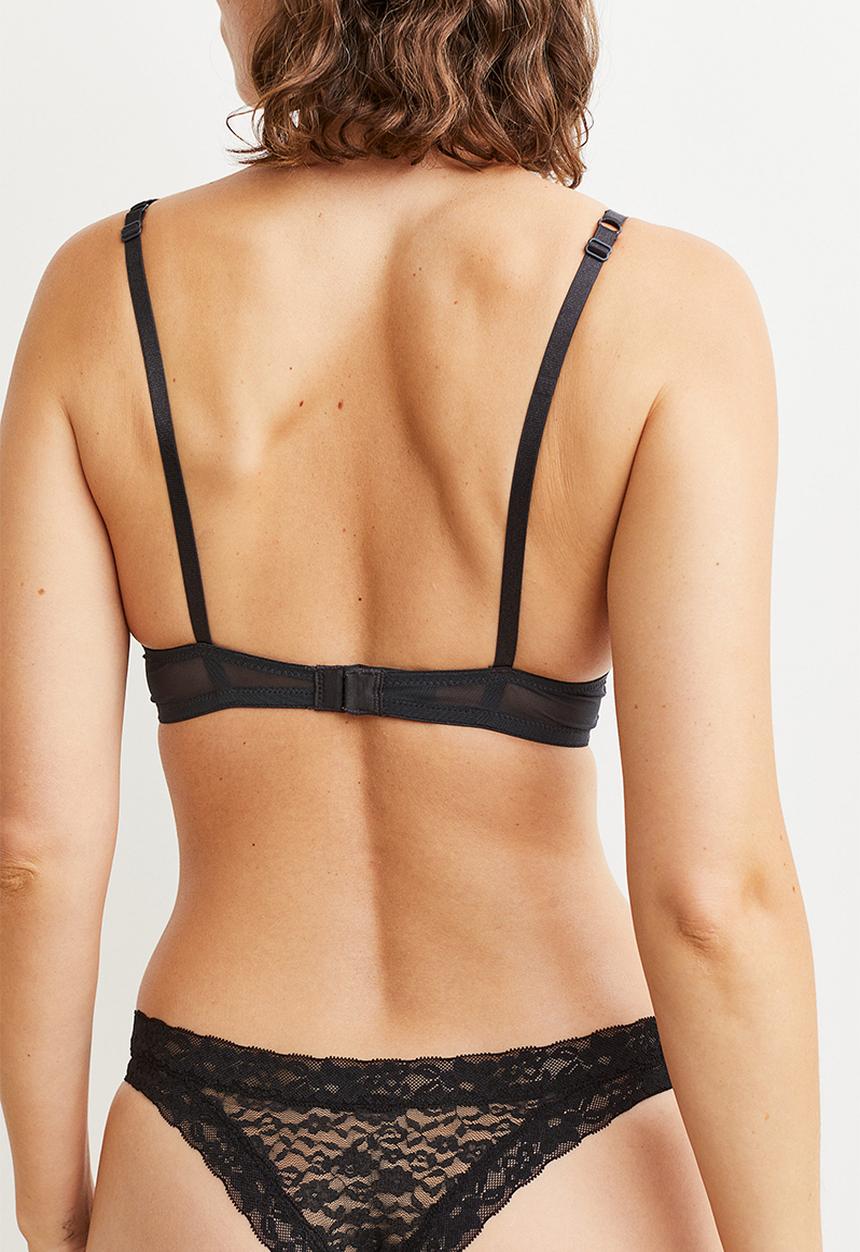 H&M - 3 Pack lace brazilian briefs - black
