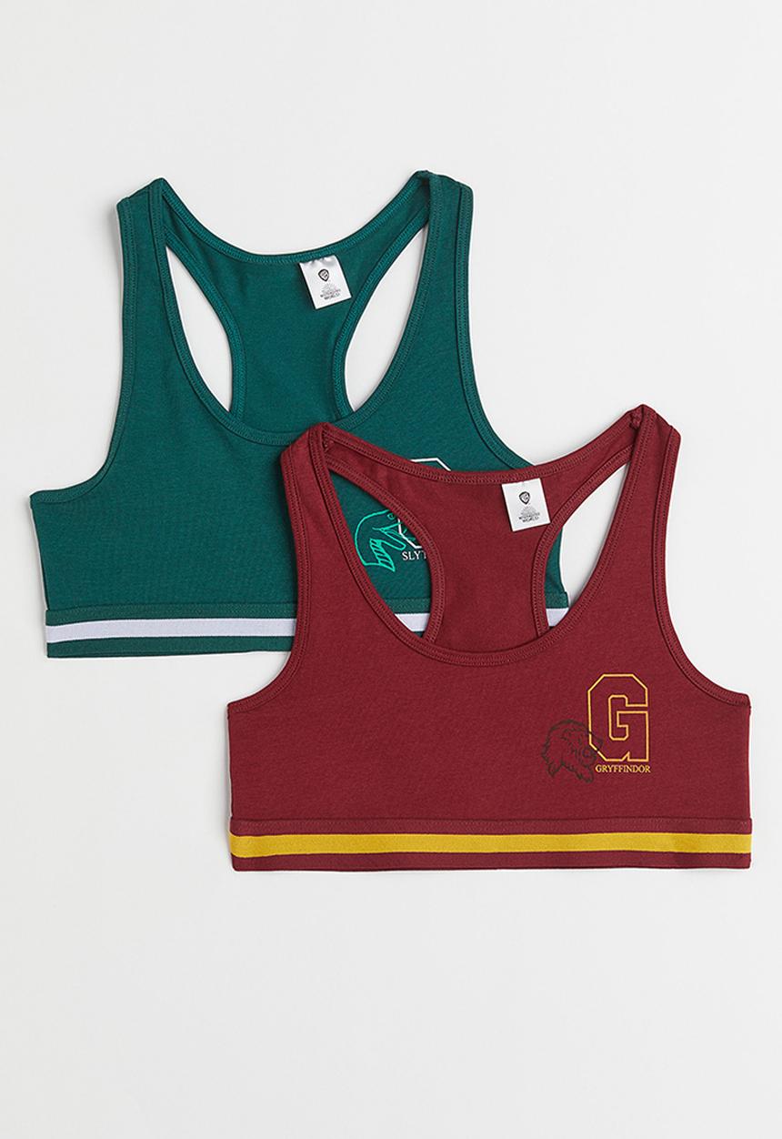 H&M - 2-Pack tops - dark green/harry potter
