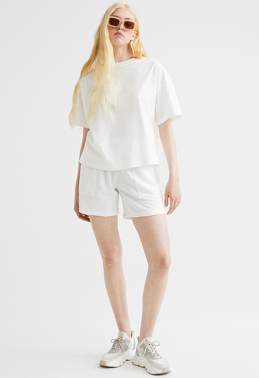 H&M - Boxy T-shirt - white