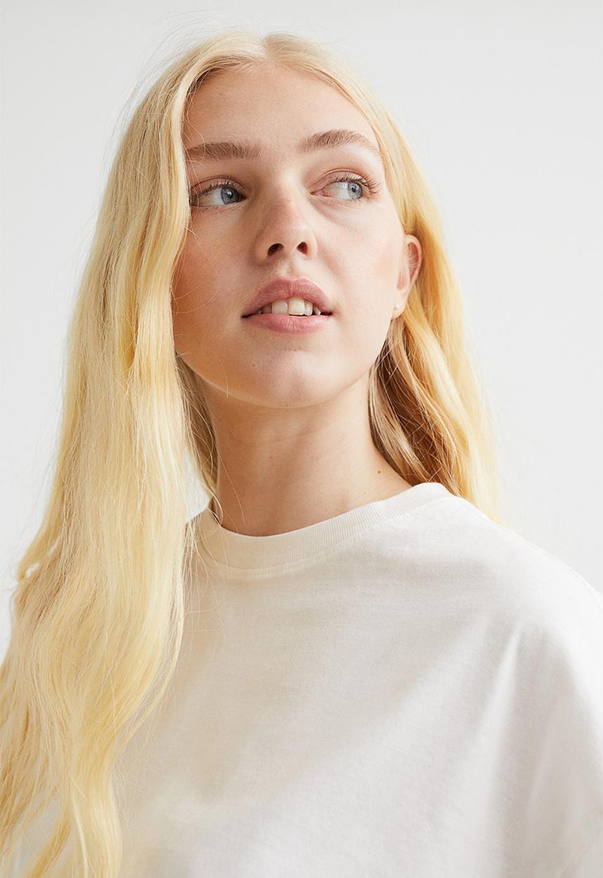H&M - Boxy T-shirt - white