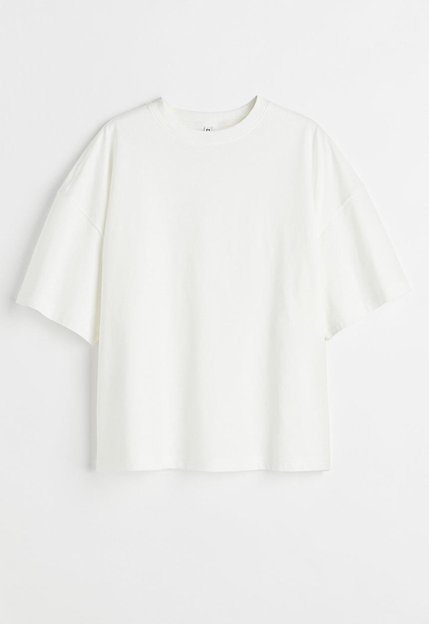 H&M - Boxy T-shirt - white