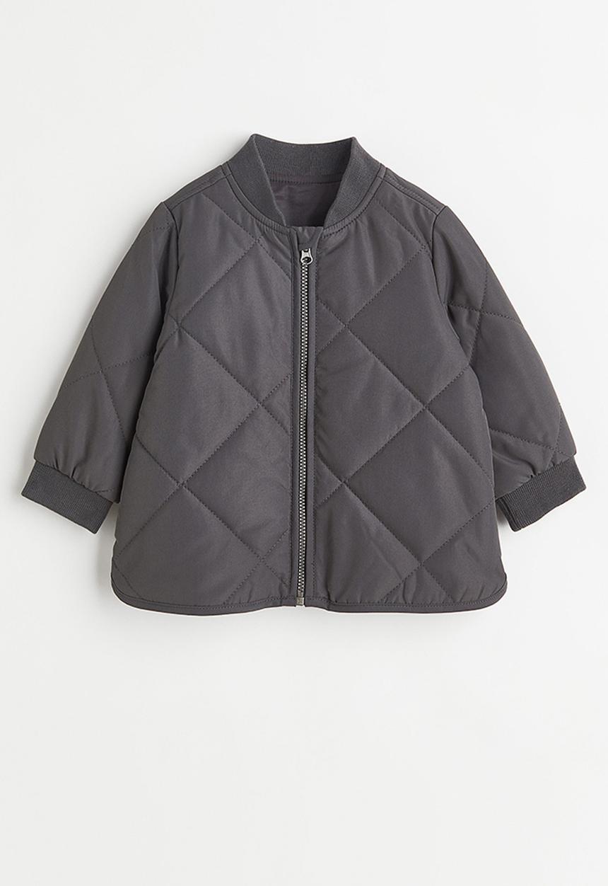 H&M - Quilted bomber jacket - dark grey