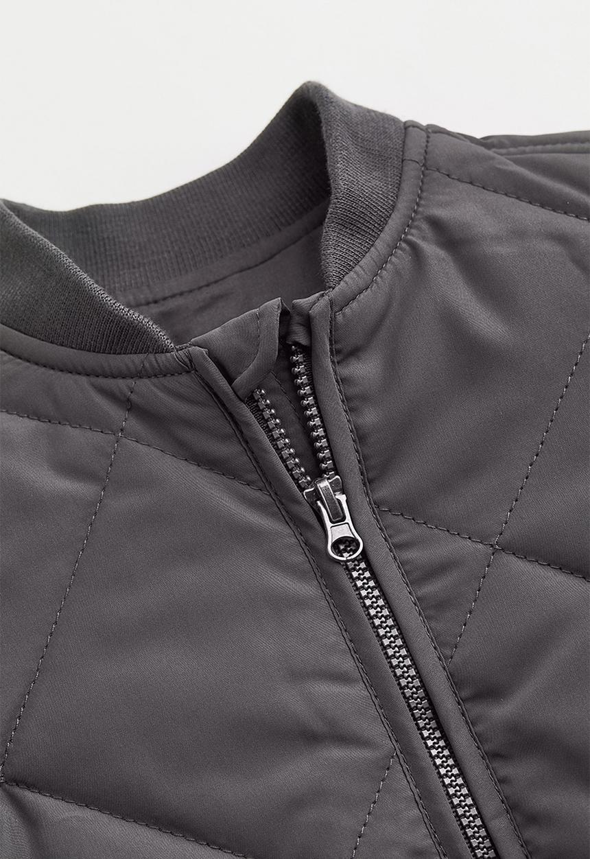 H&M - Quilted bomber jacket - dark grey