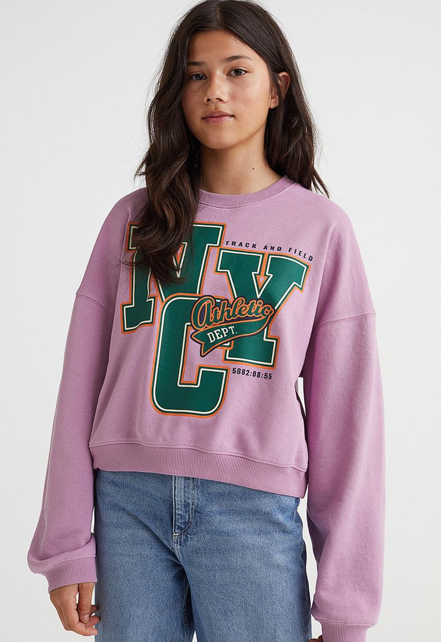 H&M - Oversized sweatshirt - light purple/nyc