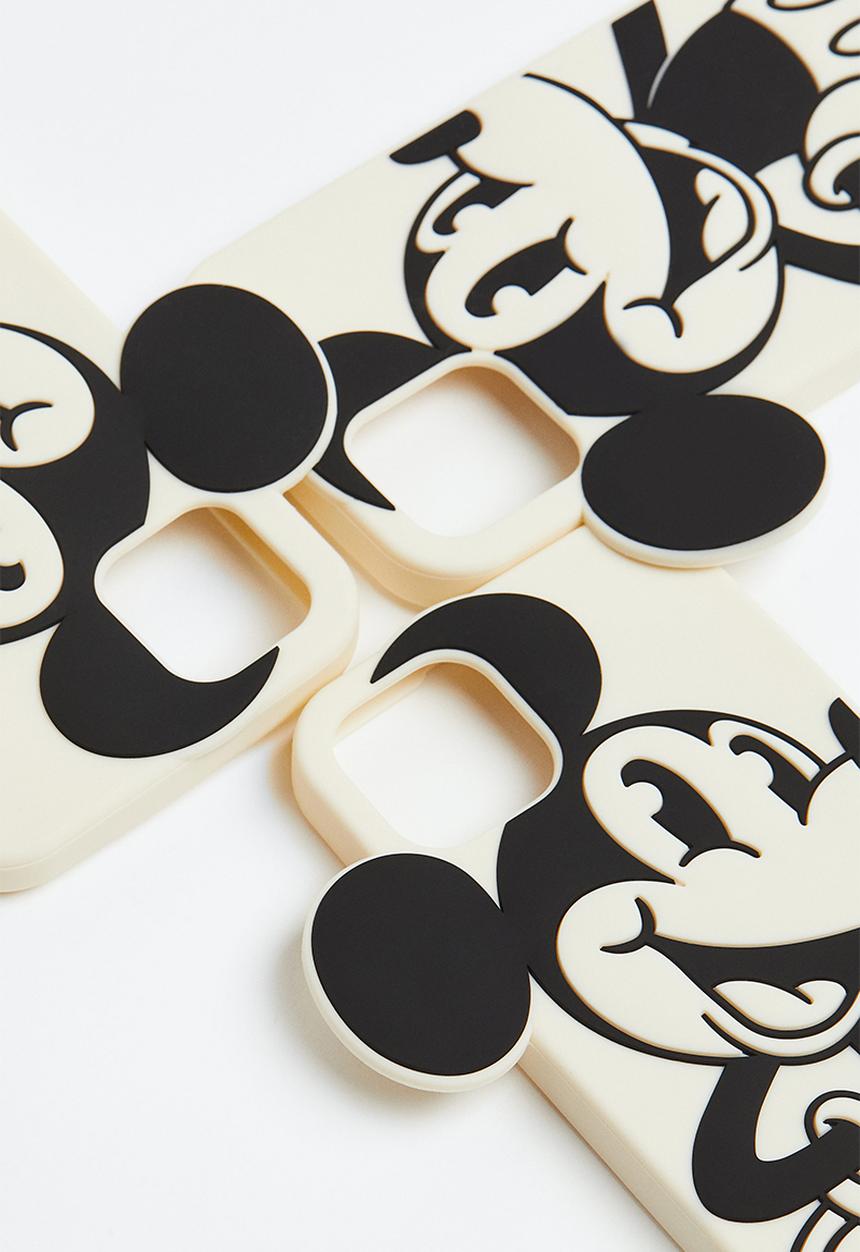 H&M - Iphone case - cream/mickey mouse