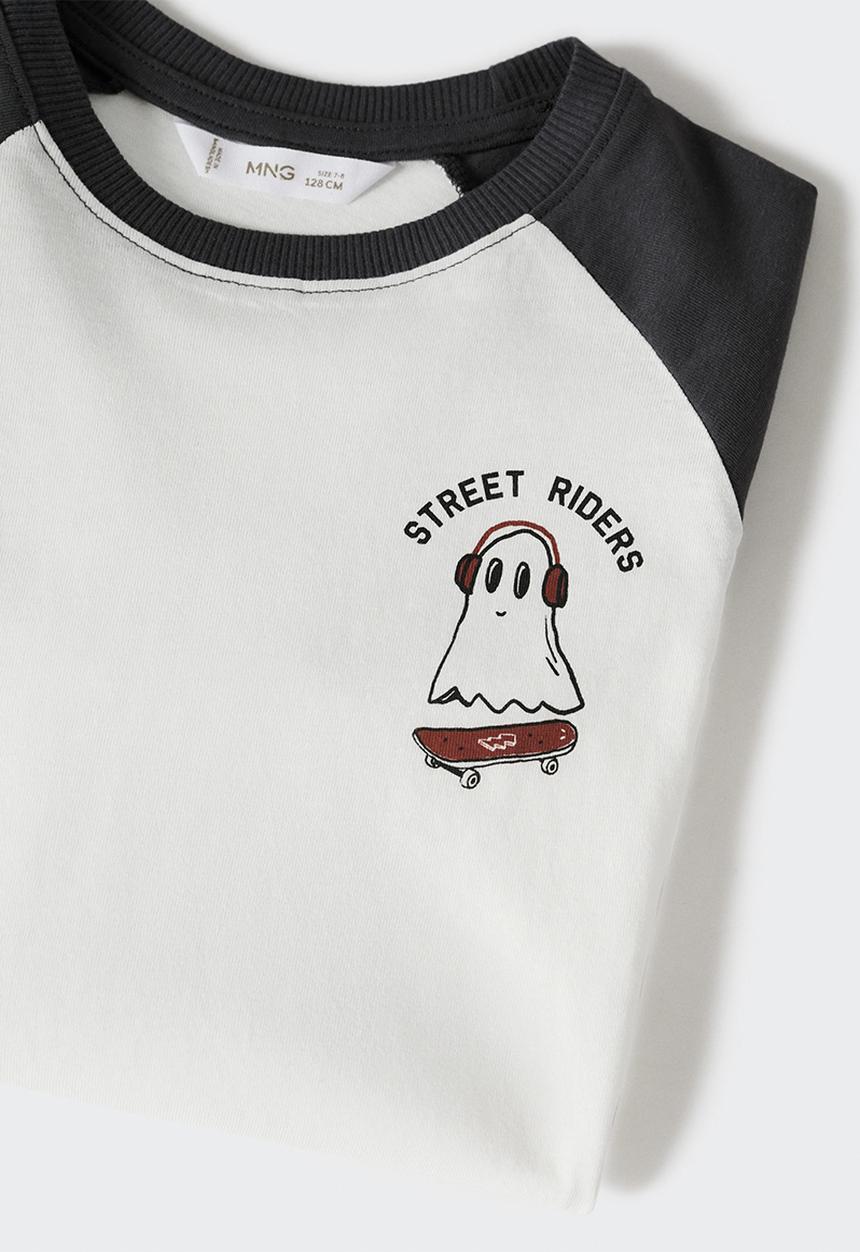 MANGO - T-shirt  ghost - grey