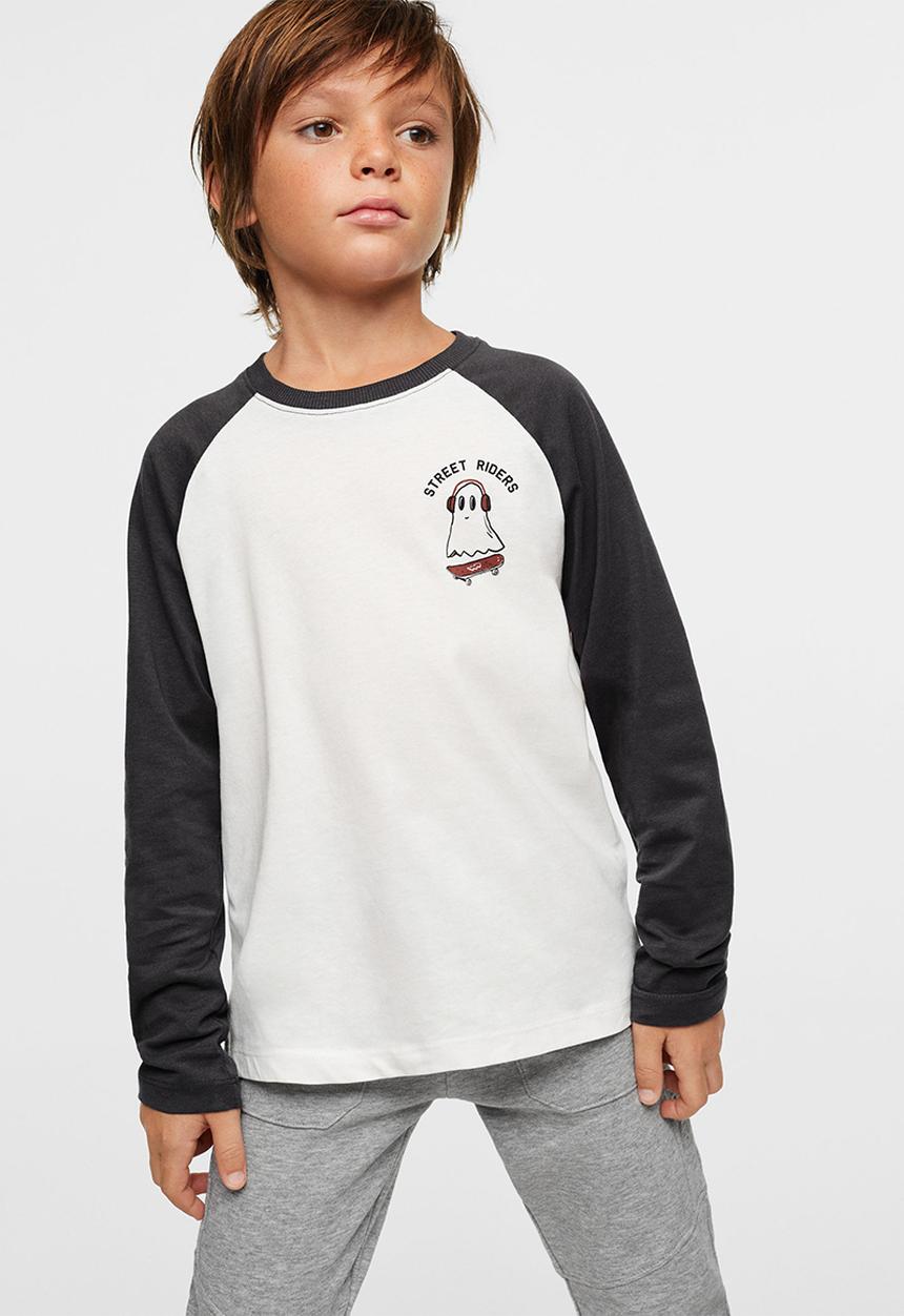MANGO - T-shirt  ghost - grey