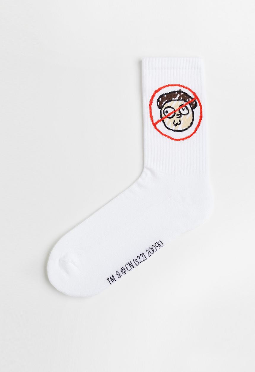 H&M - Motif-detail socks - white/rick and morty