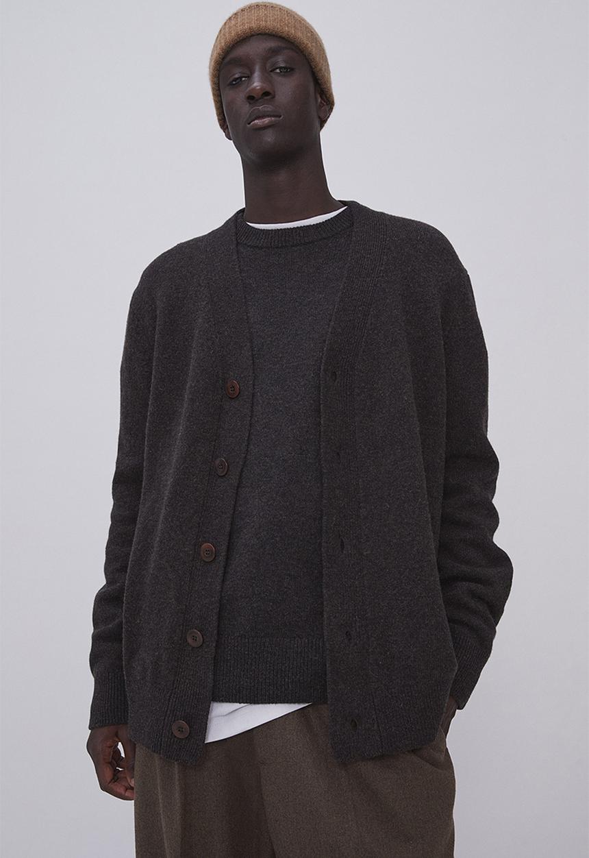 H&M - Relaxed fit wool cardigan - dark brown