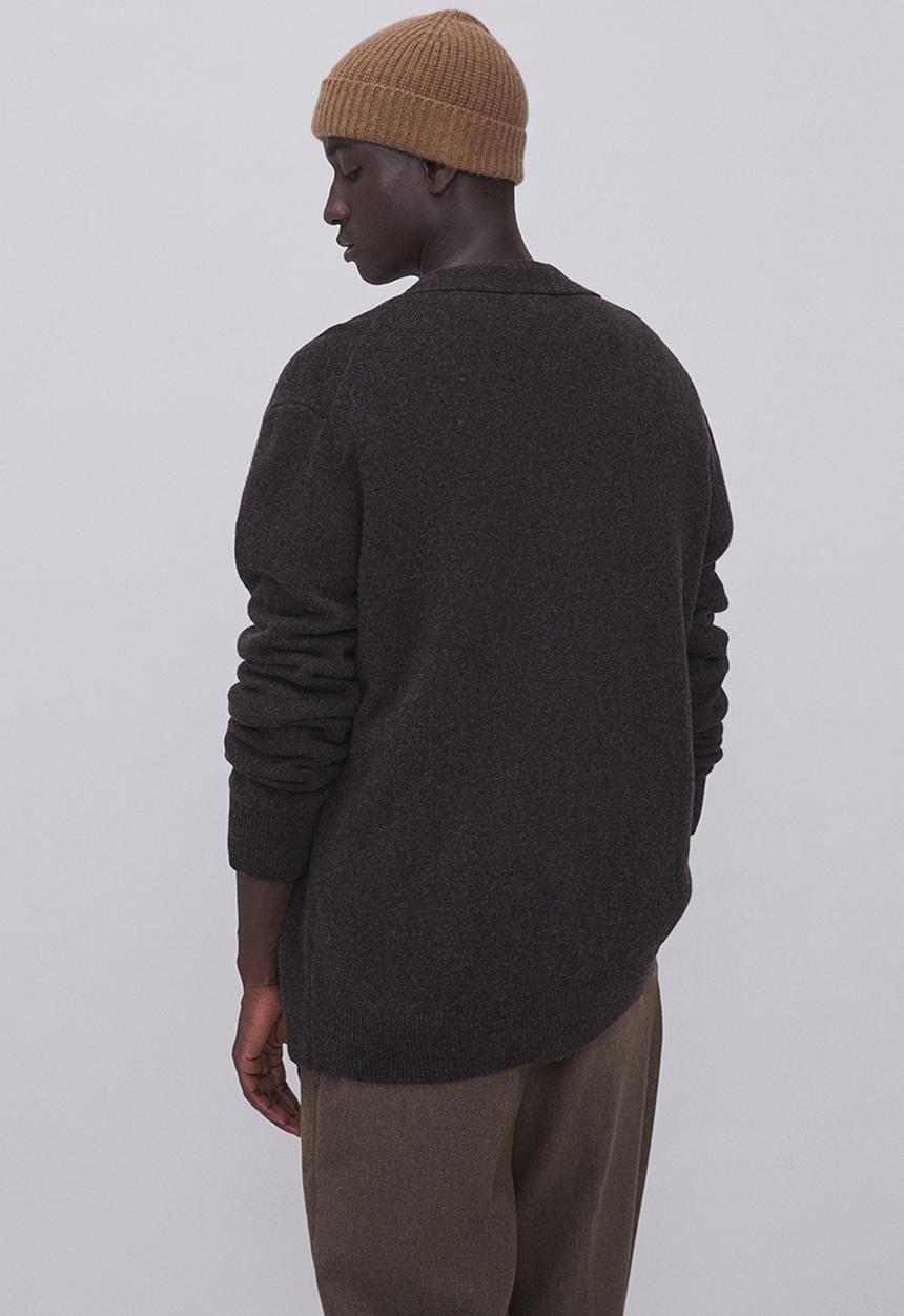 H&M - Relaxed fit wool cardigan - dark brown