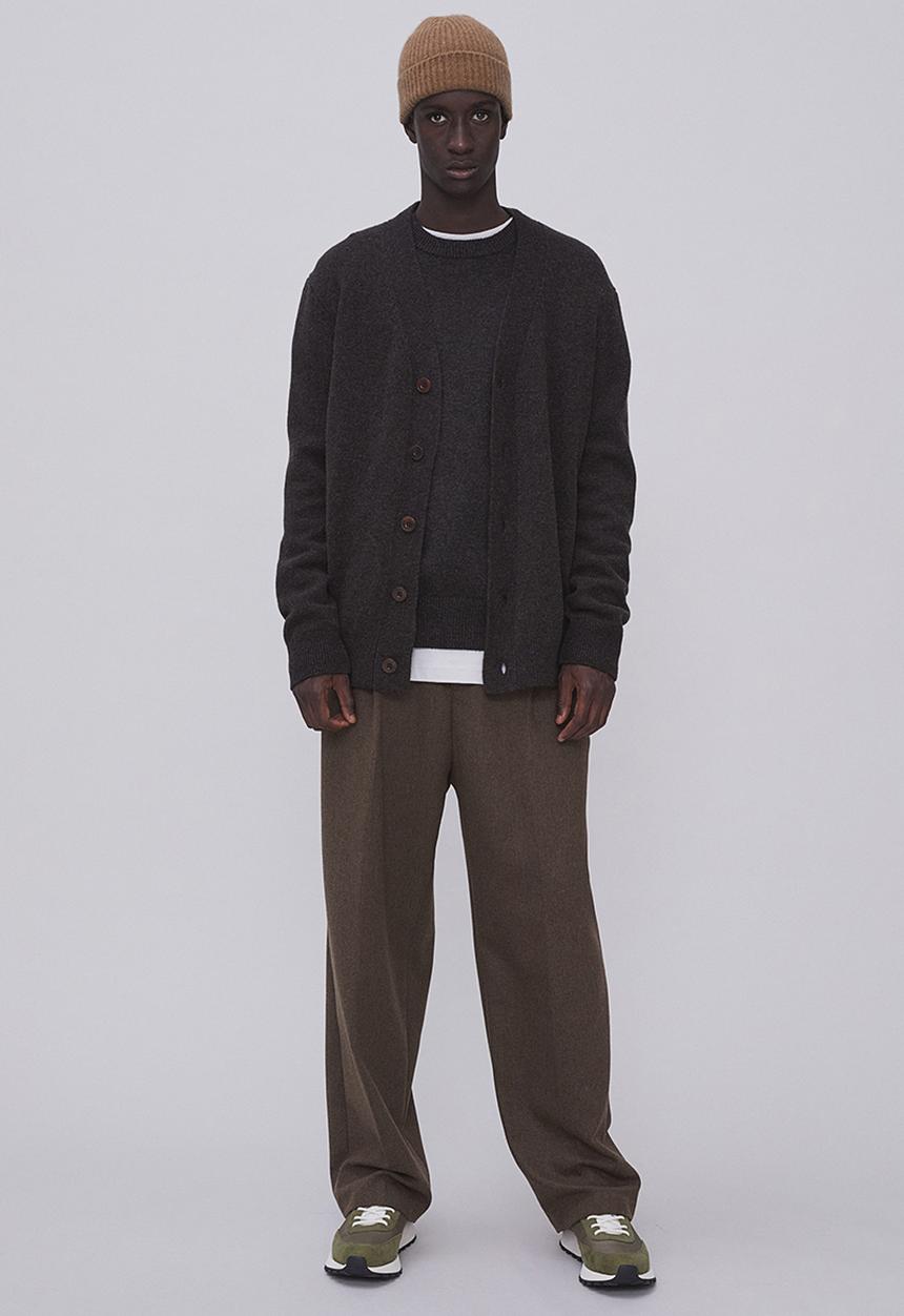 H&M - Relaxed fit wool cardigan - dark brown