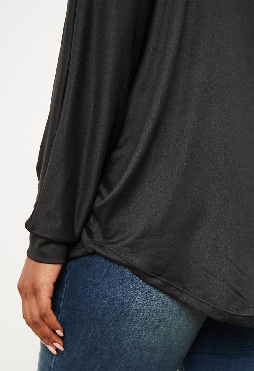 edit Plus - Oversized dolman tee - black