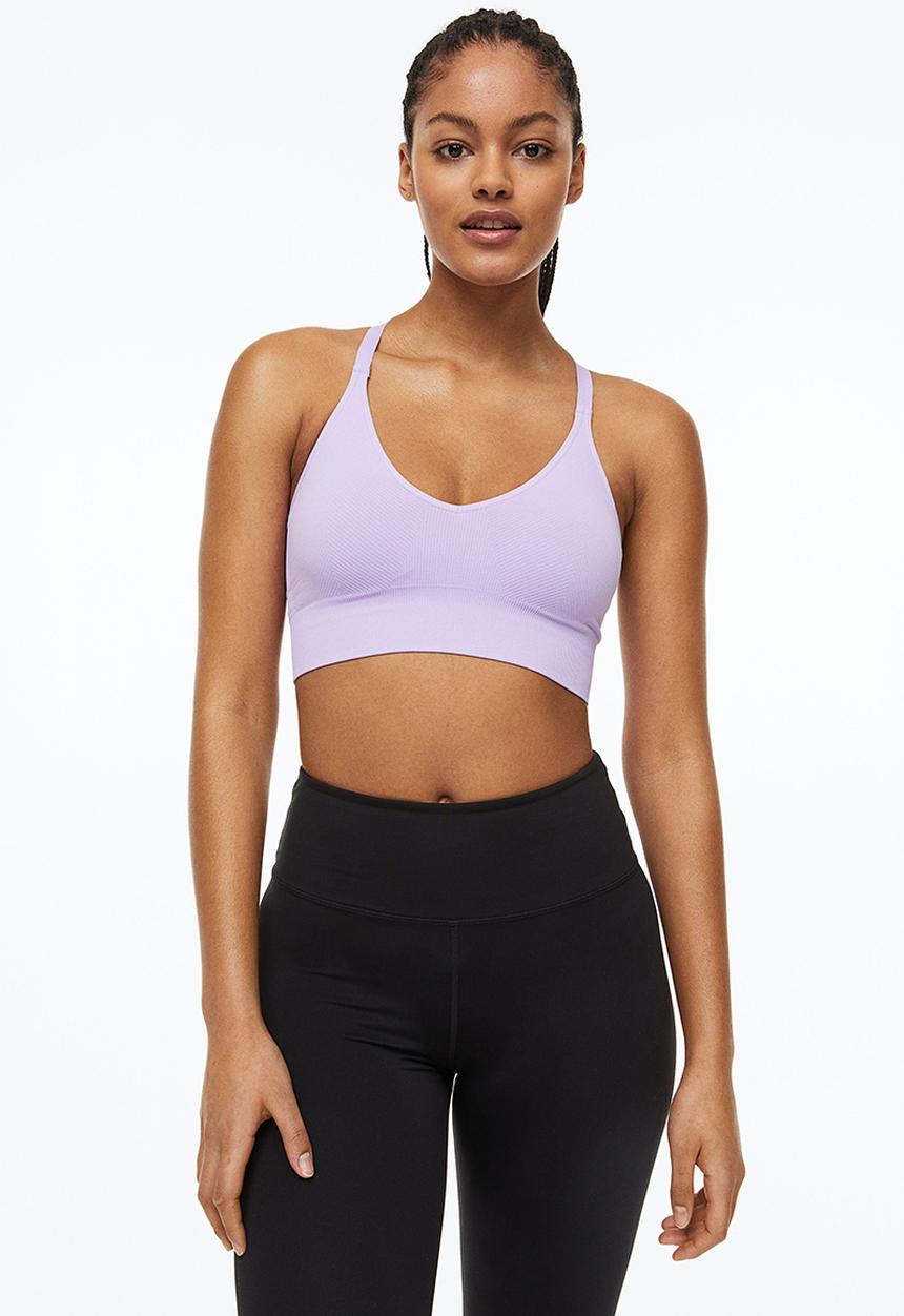 H&M - Drymove™ medium support sports bra - light purple