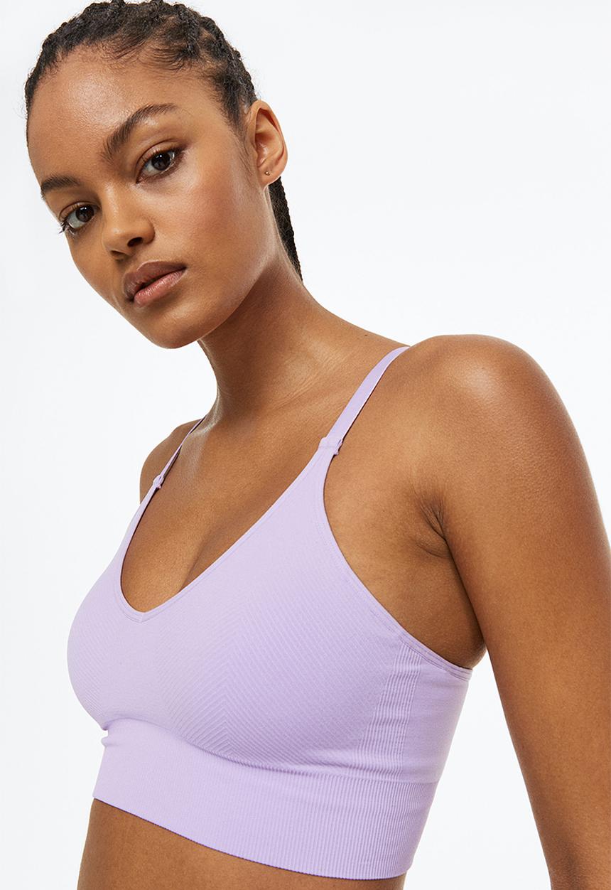 H&M - Drymove™ medium support sports bra - light purple