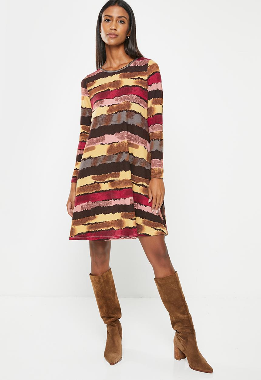 Stella Morgan - Printed long sleeve knit dress - multi 