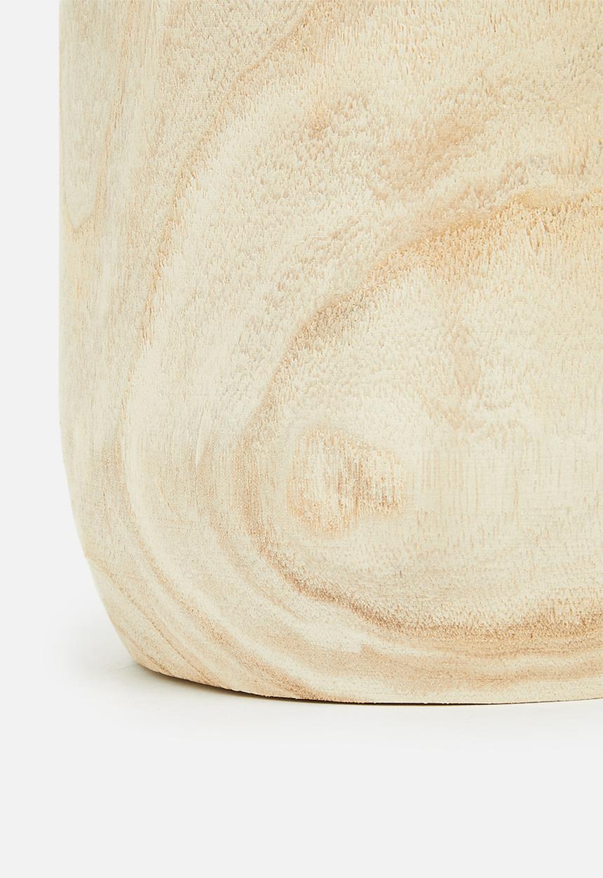 H&S - Tall wooden pot - natural