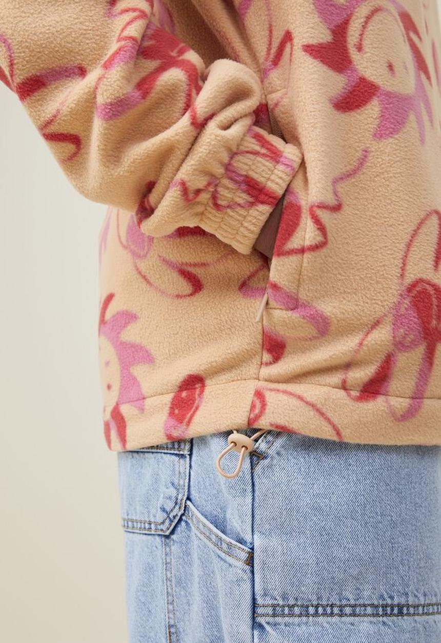 Cotton On - Smiley polar fleece quarter zip - lcn smi sun bleach/smiley 