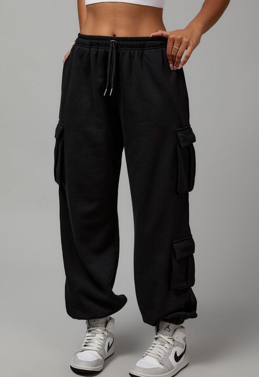 Factorie - Hype cargo trackpant - black