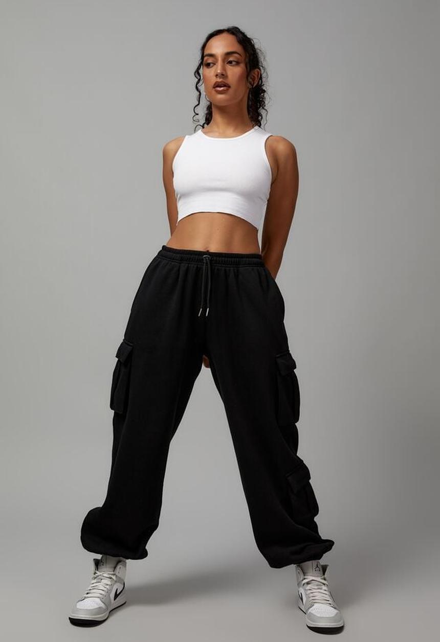 Factorie - Hype cargo trackpant - black