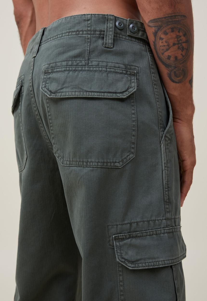 Cotton On - Tactical cargo pant - vintage army green