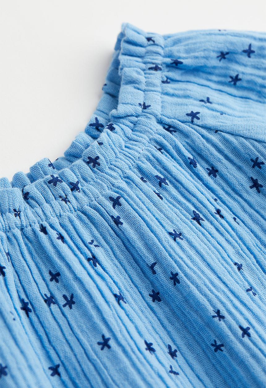 H&M - A-line dress - light blue/patterned