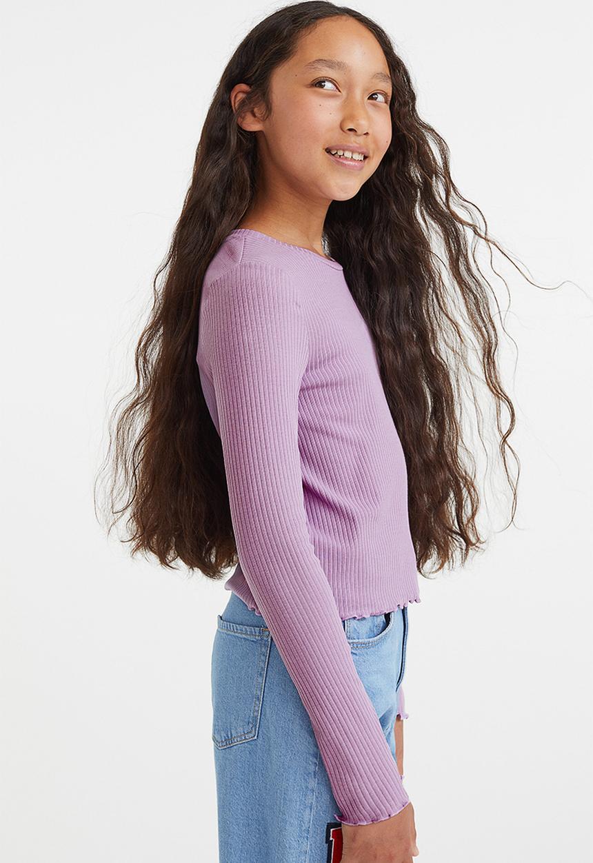 H&M - Cotton jersey top - purple