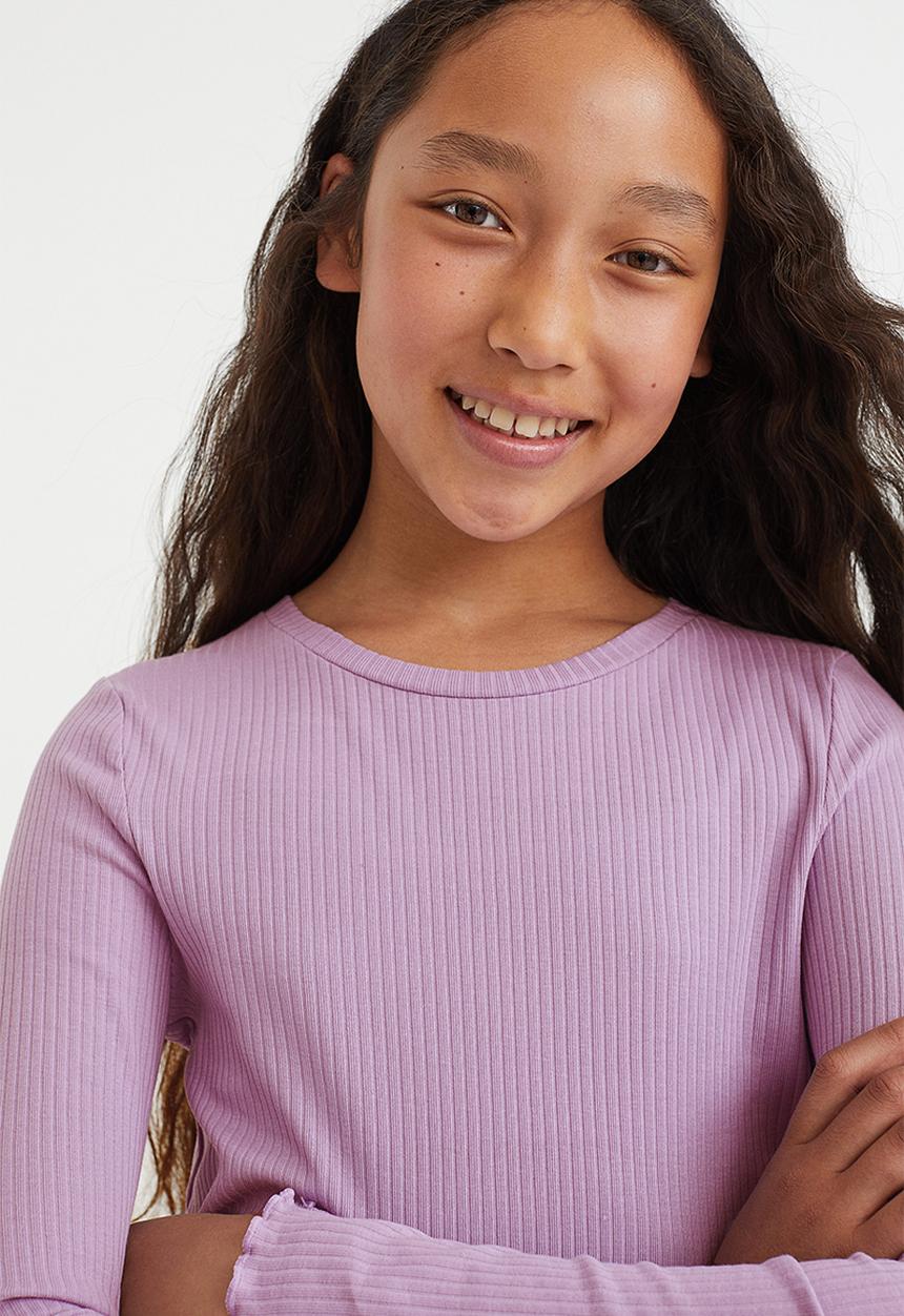 H&M - Cotton jersey top - purple