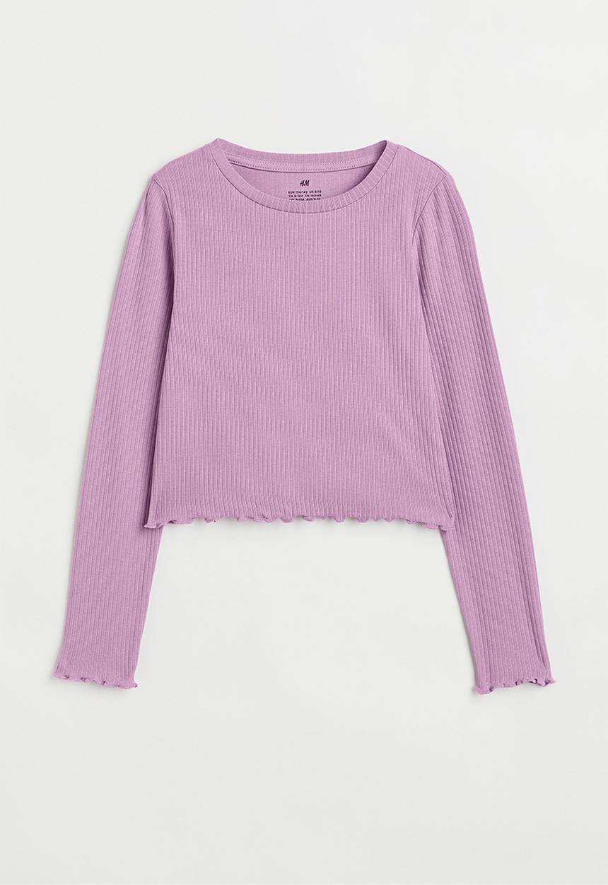H&M - Cotton jersey top - purple