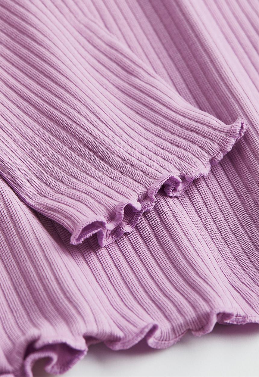 H&M - Cotton jersey top - purple