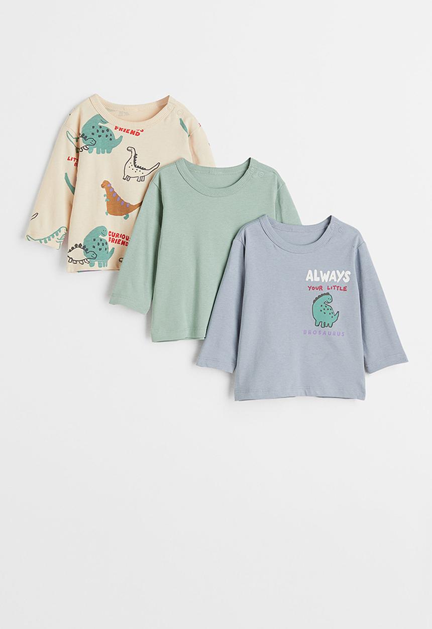 H&M - 3 Pack long-sleeved jersey tops - multi