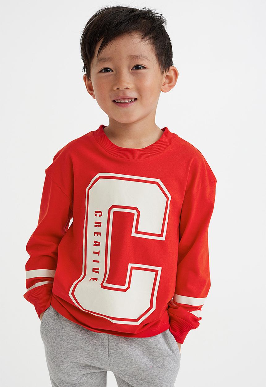H&M - Cotton jersey top - red/creative