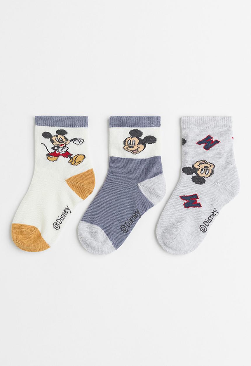 H&M - 3 Pack motif-detail socks - multi
