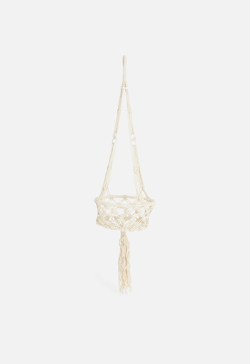 H&S - Macrame flowerpot holder - natural