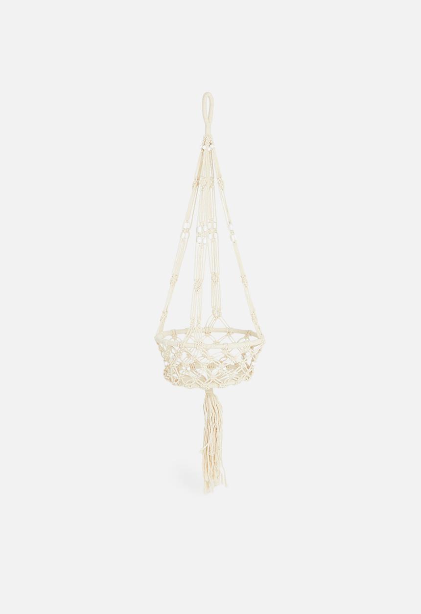 H&S - Macrame flowerpot holder - natural