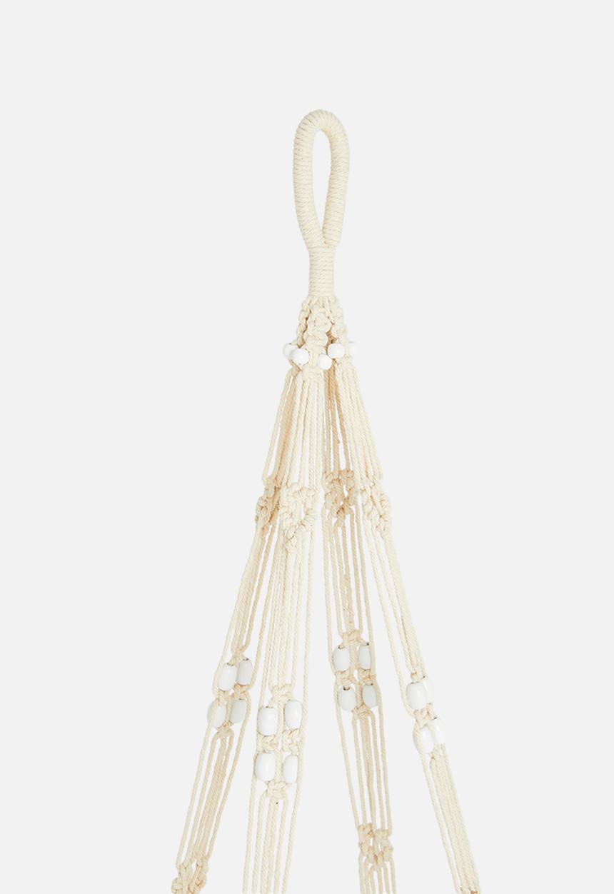 H&S - Macrame flowerpot holder - natural