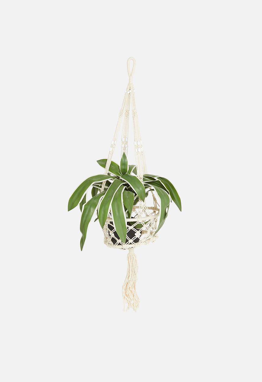 H&S - Macrame flowerpot holder - natural